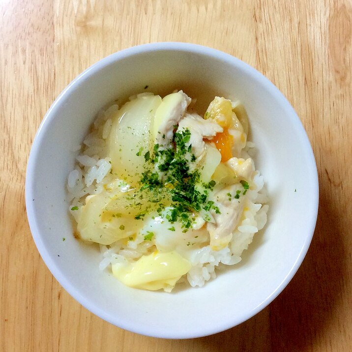 ささみ親子丼★チーズ乗っけ